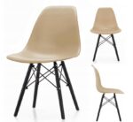 Скандинавське Крісло LUGANO IMPERIA BEIGE BLACK LEGS - Стильний і Комфортний Вибір для Вашого Інтер'єру