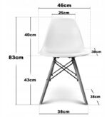 Скандинавське Крісло LUGANO IMPERIA BEIGE BLACK LEGS - Стильний і Комфортний Вибір для Вашого Інтер'єру - Зображення 5