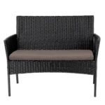 Комплект садових меблів : LUIZA-BL з техноратангу VELACO чорний, 4 предм. - Зображення 5