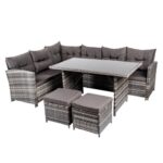 Комплект садових меблів з техноратангу VELACO Toledo сірий, 4 предмети