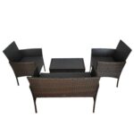 Комплект садових меблів з техноратангу VELACO LUIZA-BR коричневий, 4 предм - Зображення 2