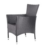 Комплект садових меблів SANTOS-BL-BL з техноратангу VELACO чорного кольору, 9 предметів - Зображення 8