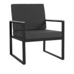 Комплект садових меблів VELACO CARTER-BL-WD2 чорний, 4 предмети - Зображення 6