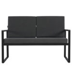 Комплект садових меблів VELACO CARTER-BL-WD2 чорний, 4 предмети - Зображення 3