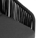 Комплект садових меблів SIERRA-BL VELACO з чорного металу, 5 предметів - Зображення 7