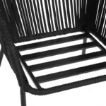 Комплект садових меблів SIERRA-BL VELACO з чорного металу, 5 предметів - Зображення 8