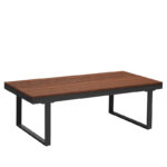 Комплект садових меблів VELACO TOBA-BL-WD1 з чорного металу, 5 предметів - Зображення 7