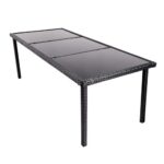 Комплект садових меблів SANTOS-BL-BL з техноратангу VELACO чорного кольору, 9 предметів - Зображення 5