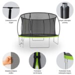 Батут з внутрішньою сіткою Sider 374 см  12FT(365-374 см) для активного відпочинку - Зображення 2