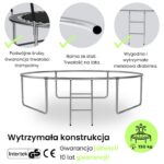 Батут з зовнішньою сіткою Sider 312 см FT 10 (304-312 см) безпека та радість для дітей - Зображення 5