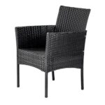 Комплект садових меблів : LUIZA-BL з техноратангу VELACO чорний, 4 предм. - Зображення 3