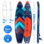 SUP дошка STRIPES 320CM Thunder для плавання/ Надувний міцний рюкзак - Зображення 2