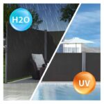 Тент KX3218 LUARO бічний Терасовий Рулонний 1,6м х 3м Параван Сірий + Монтажні болти - Зображення 7