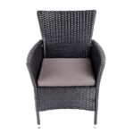 Комплект садових меблів SANTOS-BL-BL з техноратангу VELACO чорного кольору, 9 предметів - Зображення 6