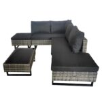 Комплект садових меблів з техноратангу VELACO LIME-GR сірий ,5 предметів - Зображення 3