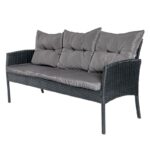 Комплект садових меблів з техноратангу VELACO Manas антрацит , 6 предметів - Зображення 3