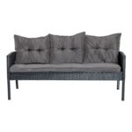 Комплект садових меблів з техноратангу VELACO Manas антрацит , 6 предметів - Зображення 4