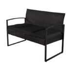 Комплект садових меблів з техноратангу VELACO Atlas чорний, 4 предмети - Зображення 3