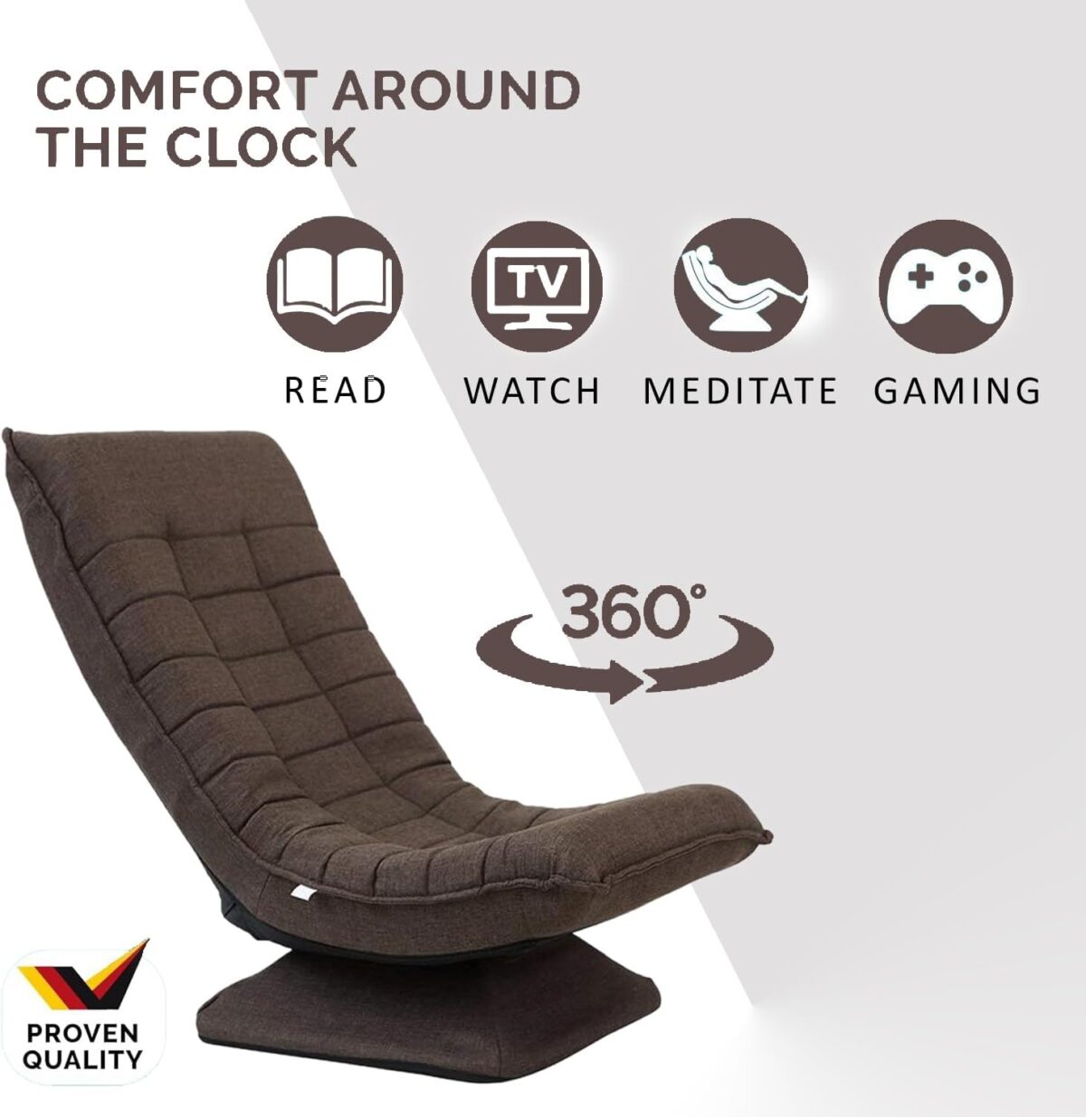 Розкладне крісло OSLO O2 коричневого кольору - Зображення 4