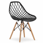 Ажурний Стілець Modern OSLO DSW чорне для кухні-їдальні . 3558