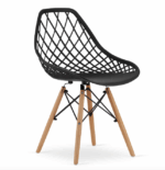 Ажурний Стілець Modern OSLO DSW чорне для кухні-їдальні . 3558