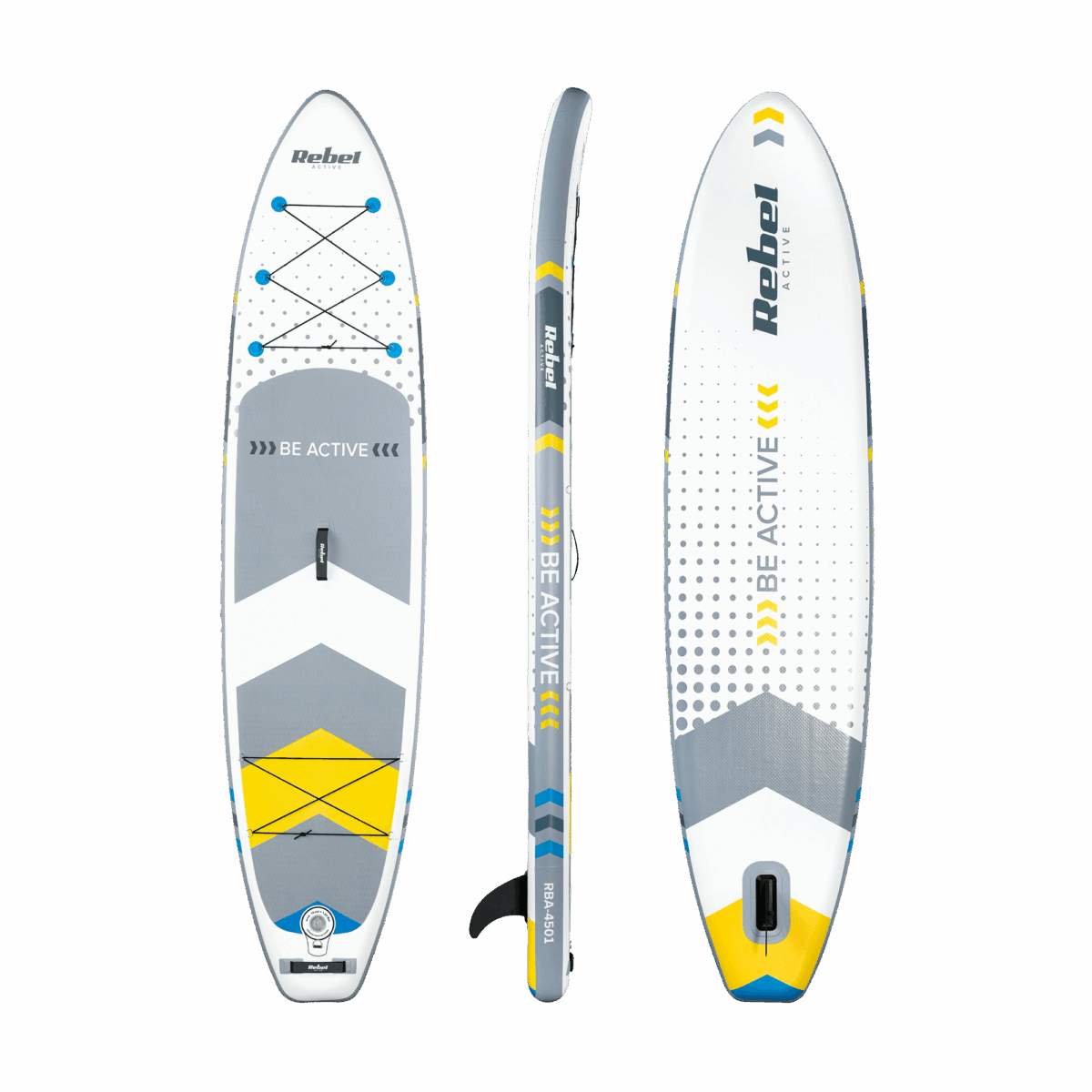 Надувна SUP-дошка Rebel для плавання, RBA-4500-WH 350 см - Зображення 3