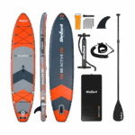 Надувна SUP-дошка Rebel RBA-4500-OR для плавання, комплект весл дроп-стібк 350 см