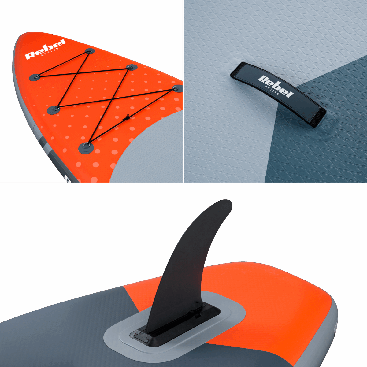 Надувна дошка Rebel SUP з сидінням для плавання, RBA-4501-OR 350 см - Зображення 11