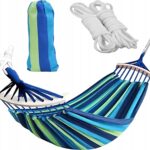 Садовий гамак Tutumi на 2 особи, гойдалка XXL, міцна, посилена, велика арка + сумка