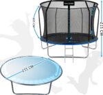 Батут THUNDER INSIDE ELITE з внутрішньою сіткою 8 футів 255 см чорно-блакитний - Зображення 2