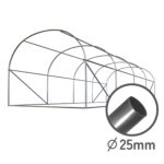 Теплиця садова 3 x 6 м (18 м²) біла Plonos - Посилена конструкція - Зображення 5