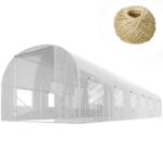 Теплиця садова 3 x 6 м (18 м²) біла Plonos - Посилена конструкція