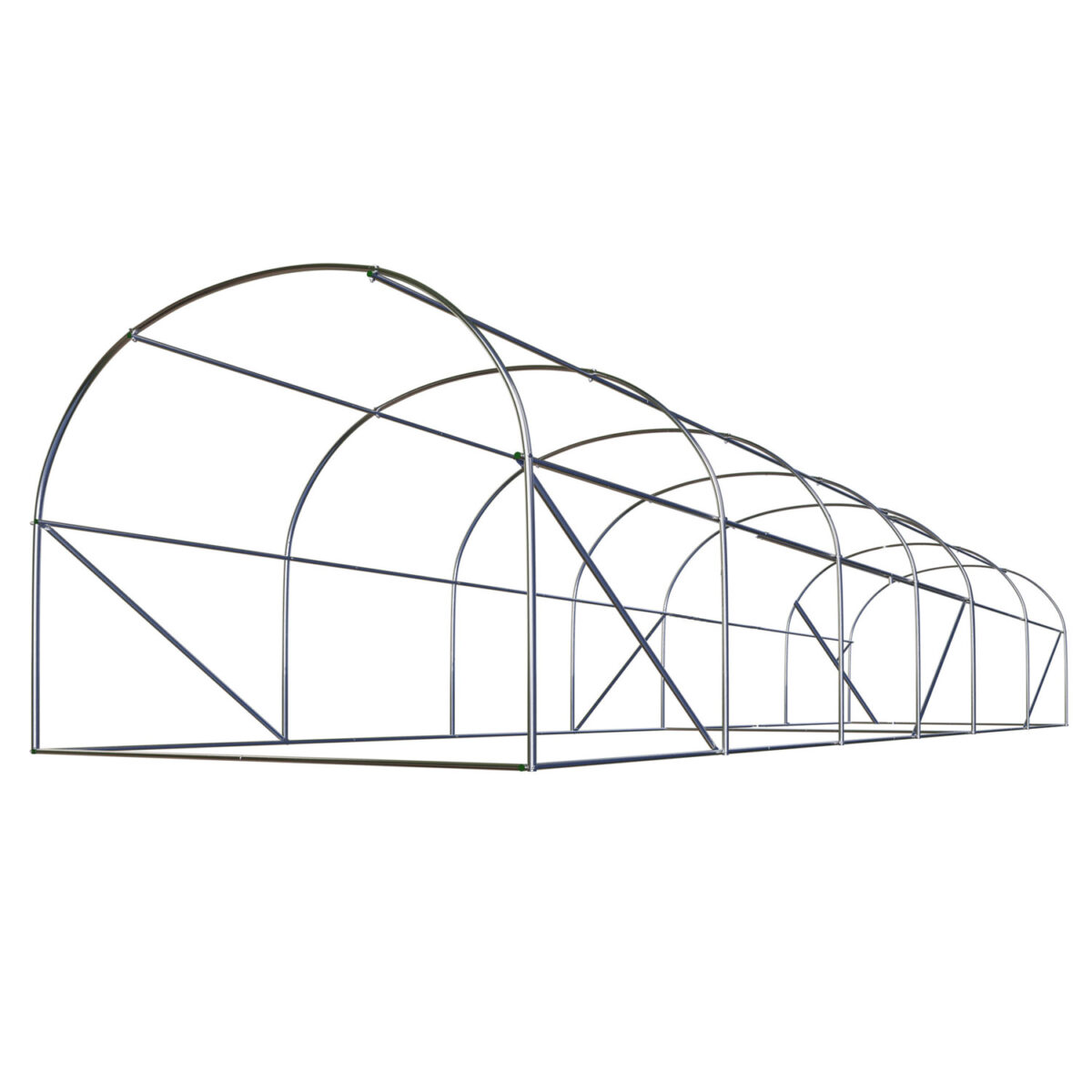 Теплиця садова 3 x 6 м (18 м²) біла Plonos - Посилена конструкція - Зображення 10