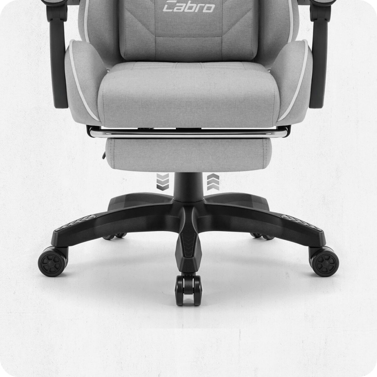 Ігрове крісло Cabro C501 сіро-біле тканина - Зображення 9