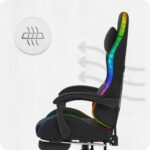 Ігрове крісло Cabro C501 світлодіодне чорне-тканина - Зображення 6