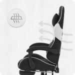 Ігрове крісло Cabro C501 Чорно-біле тканина - Зображення 6