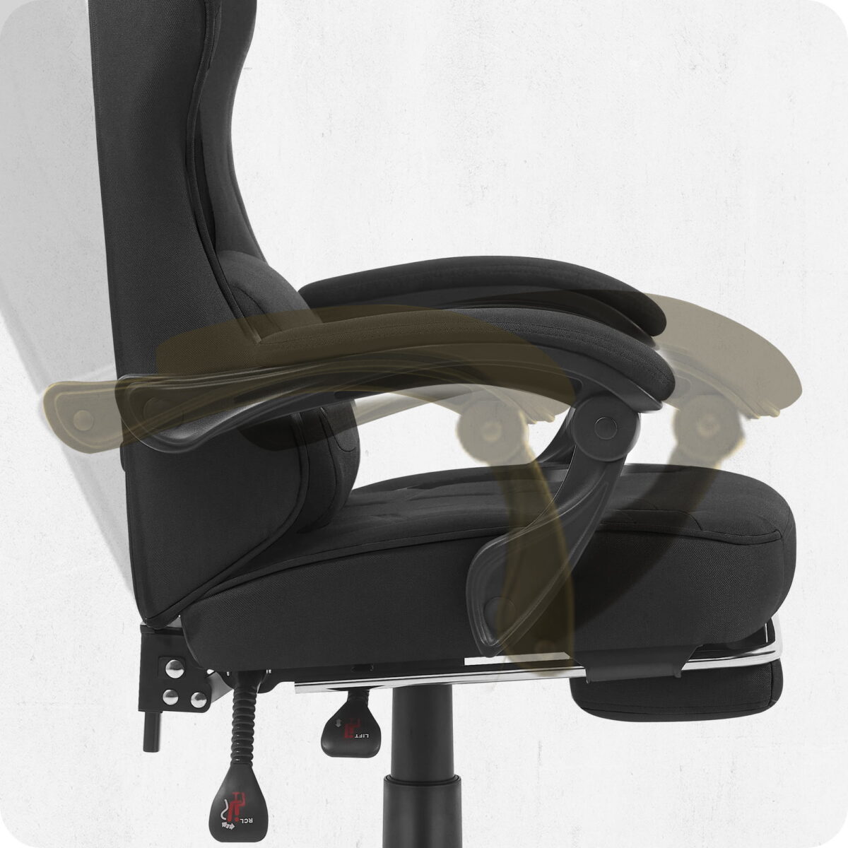 Ігрове крісло Cabro C504 чорне-тканина - Зображення 8