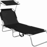 Чорний сталевий шезлонг Linder Exclusiv GM4000S