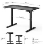 Геймерський стіл SENSE7 Nojo LIGHT 120 см x 60 см ( Black ) - Зображення 7