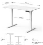 Геймерський стіл SENSE7 Nojo LIGHT 120 см x 60 см ( White ) - Зображення 8