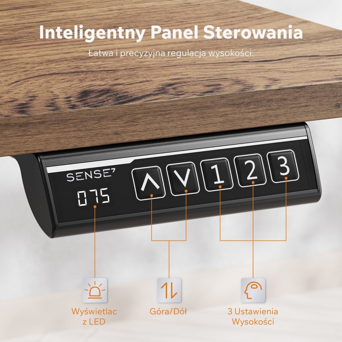 Геймерський стіл SENSE7 Nojo LIGHT 140 см x 70 см ( Wenge) - Зображення 5