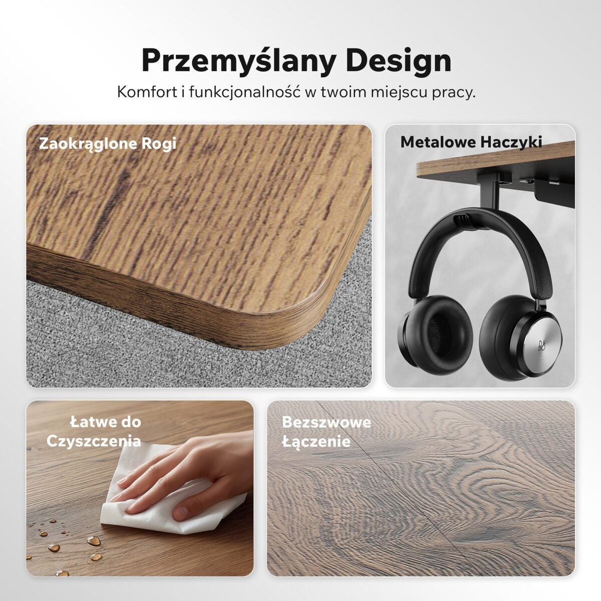 Геймерський стіл SENSE7 Nojo LIGHT 140 см x 70 см ( Wenge) - Зображення 6