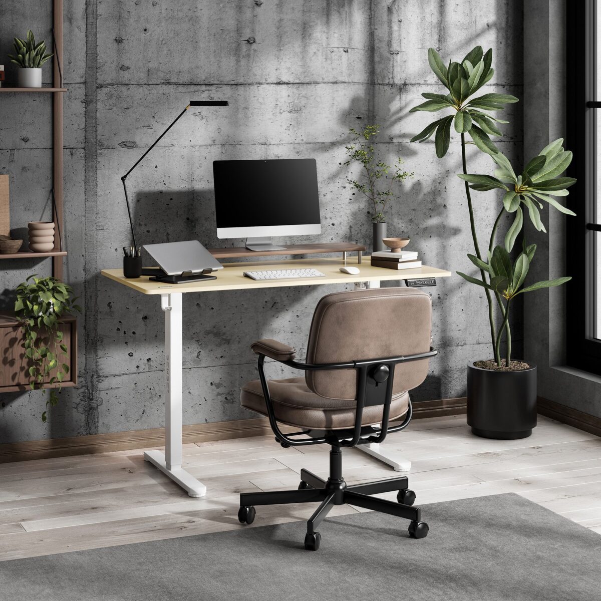 Геймерський стіл SENSE7 Nojo LIGHT 120 см x 60 см ( White , pine) - Зображення 2