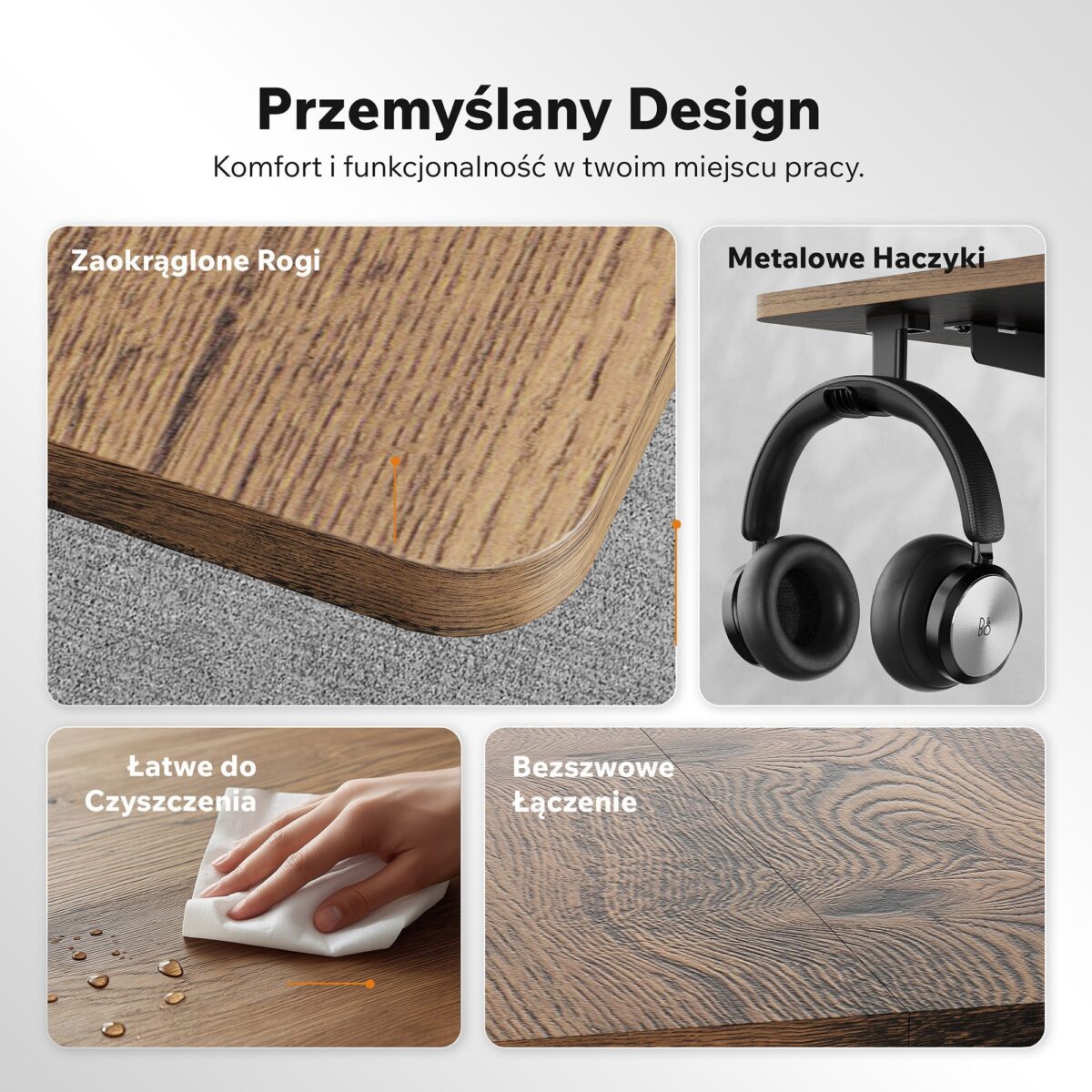 Геймерський стіл SENSE7 Nojo LIGHT 120 см x 60 см ( Wenge) - Зображення 6