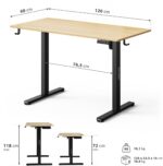 Геймерський стіл SENSE7 Nojo LIGHT 120 см x 60 см ( Black , pine) - Зображення 8