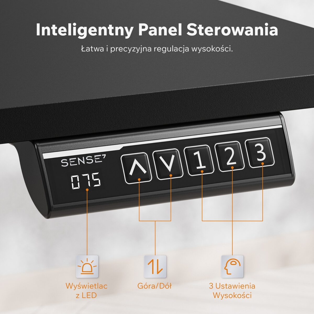 Геймерський стіл SENSE7 Nojo LIGHT 140 см x 70 см ( Black ) - Зображення 7