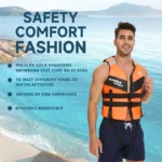 Рятувальний жилет HISEA, L регульований для водних видів спорту помаранчевий