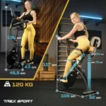 Магнітний складаний велотренажер Trex Sport Xbike PYRO TX-360XB чорного кольору - Зображення 10