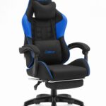 Ігрове крісло Cabro C501 Чорно-синє тканина