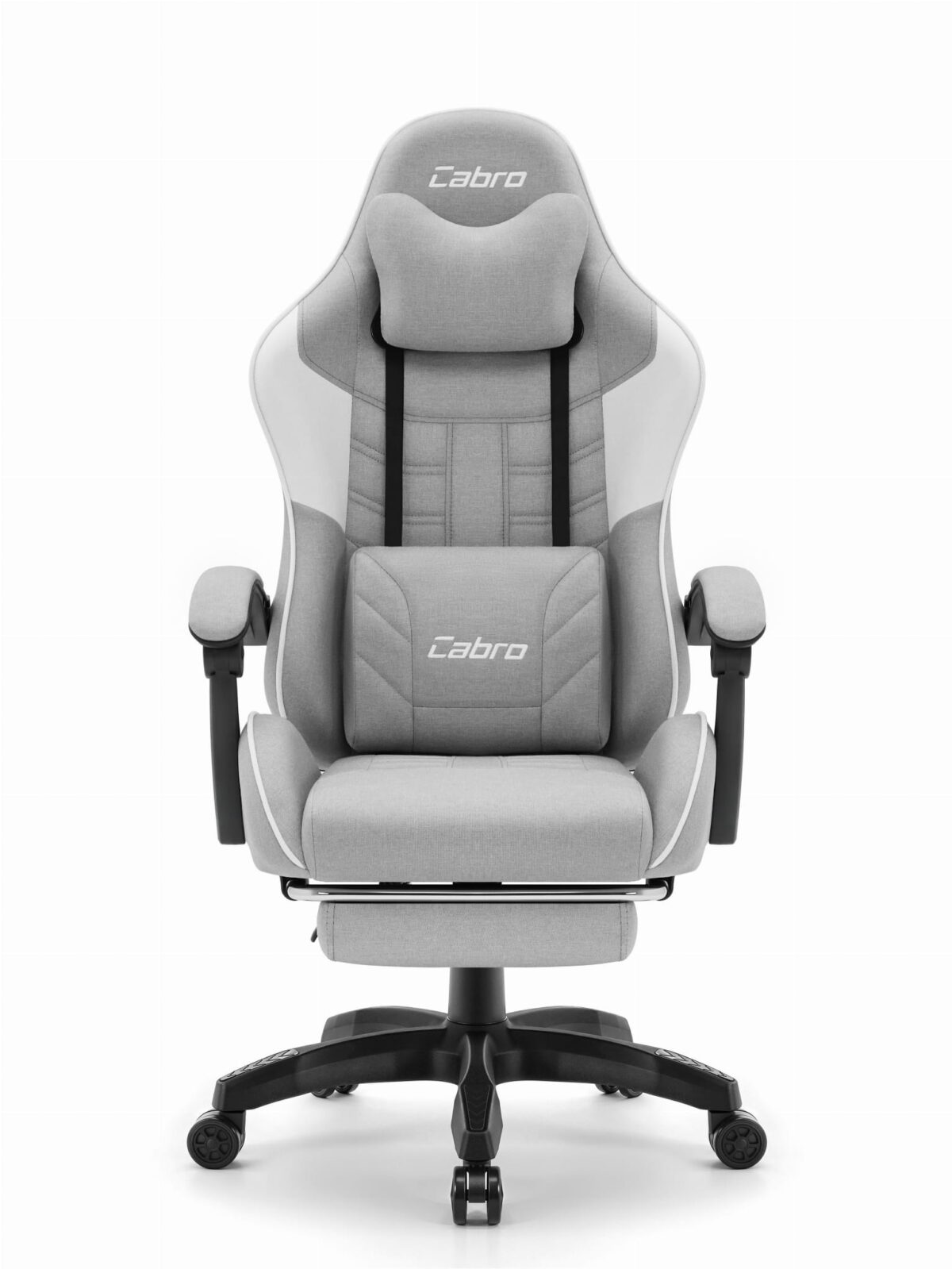 Ігрове крісло Cabro C501 сіро-біле тканина - Зображення 2